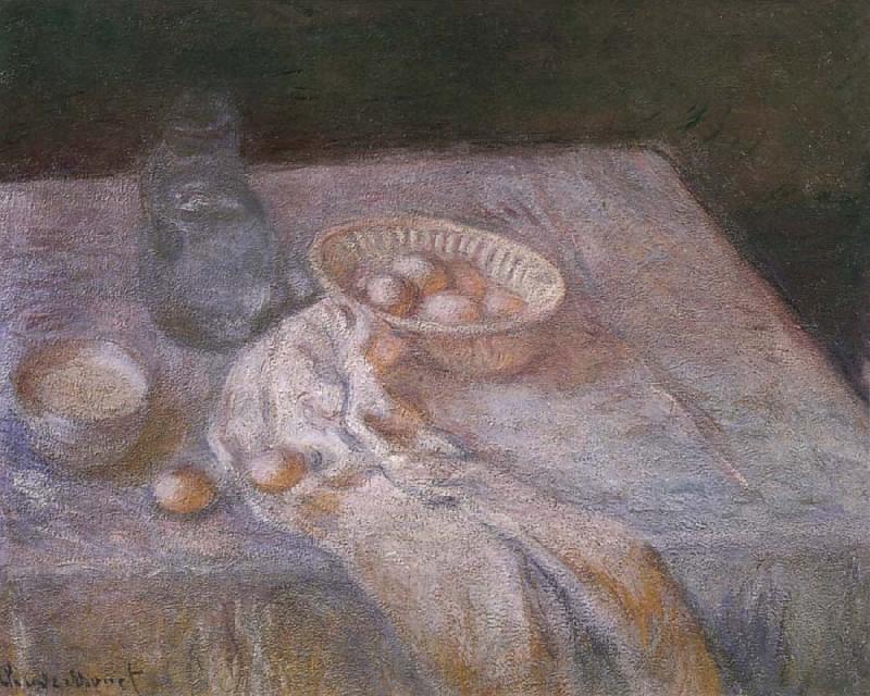 Claude Monet Still Life with Eggs